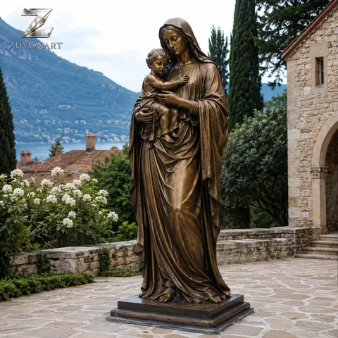 A robed mother-and-child composition follows a traditional devotional subject.